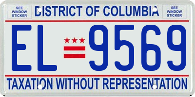 DC license plate EL9569