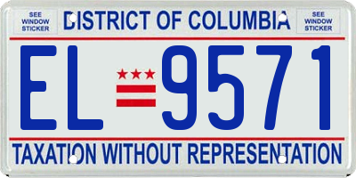 DC license plate EL9571