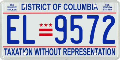 DC license plate EL9572