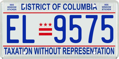 DC license plate EL9575