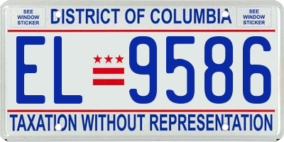 DC license plate EL9586