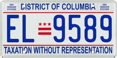 DC license plate EL9589