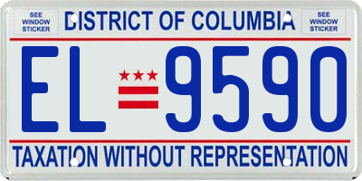 DC license plate EL9590
