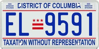 DC license plate EL9591