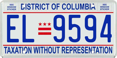 DC license plate EL9594