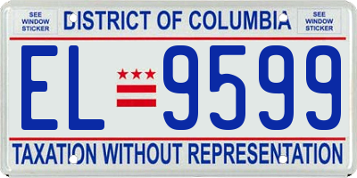 DC license plate EL9599