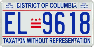 DC license plate EL9618