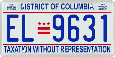 DC license plate EL9631