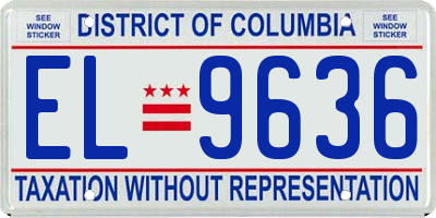 DC license plate EL9636