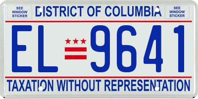 DC license plate EL9641