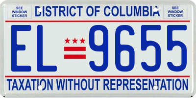 DC license plate EL9655