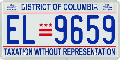 DC license plate EL9659