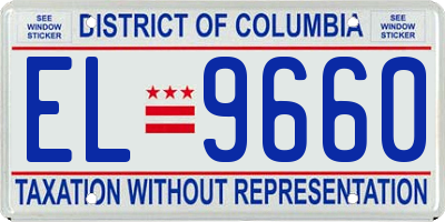 DC license plate EL9660