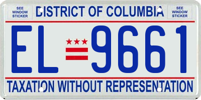 DC license plate EL9661