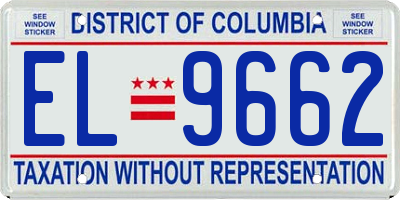 DC license plate EL9662