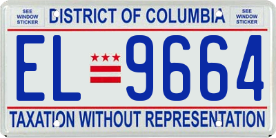 DC license plate EL9664