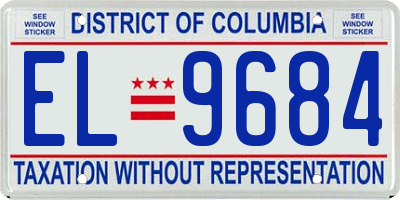 DC license plate EL9684