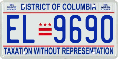 DC license plate EL9690