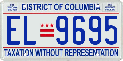 DC license plate EL9695