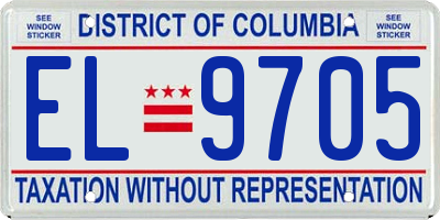 DC license plate EL9705