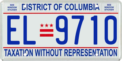 DC license plate EL9710