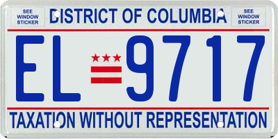 DC license plate EL9717