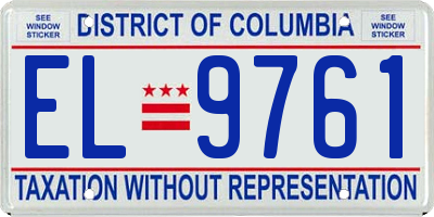 DC license plate EL9761