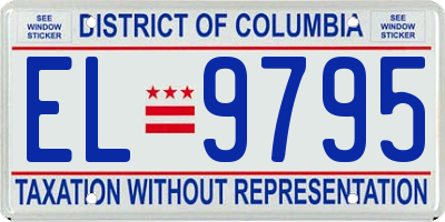 DC license plate EL9795