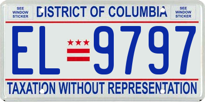 DC license plate EL9797