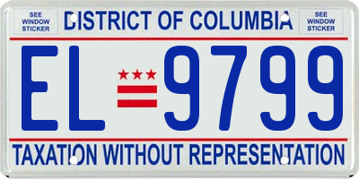 DC license plate EL9799