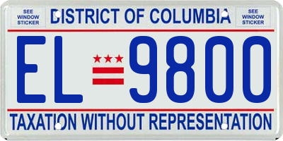 DC license plate EL9800
