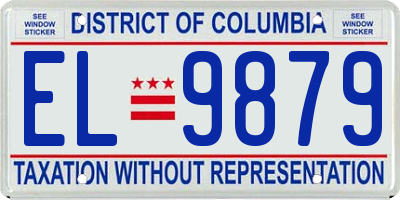 DC license plate EL9879