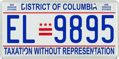 DC license plate EL9895