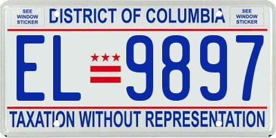 DC license plate EL9897