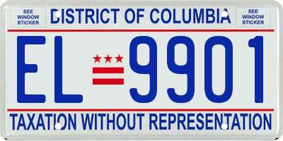 DC license plate EL9901