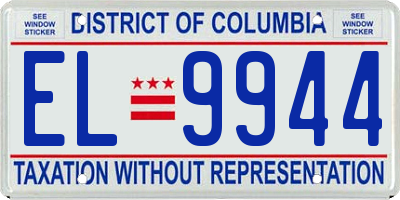 DC license plate EL9944