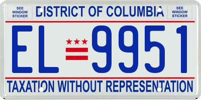DC license plate EL9951