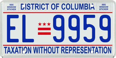 DC license plate EL9959