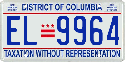 DC license plate EL9964