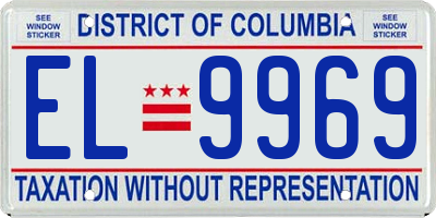 DC license plate EL9969