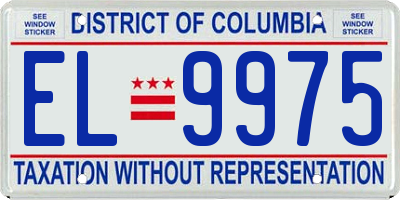 DC license plate EL9975
