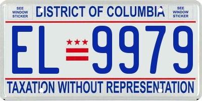 DC license plate EL9979