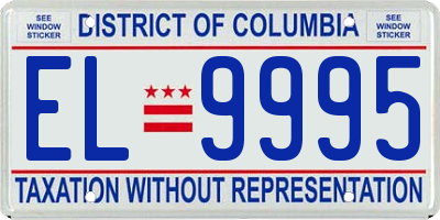 DC license plate EL9995