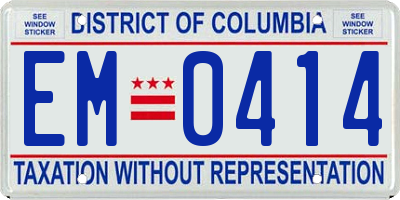 DC license plate EM0414