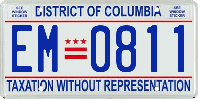 DC license plate EM0811