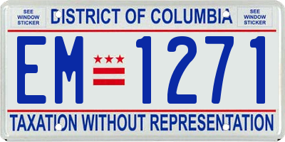 DC license plate EM1271