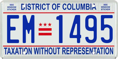 DC license plate EM1495