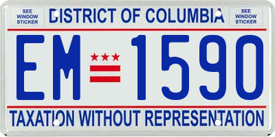 DC license plate EM1590
