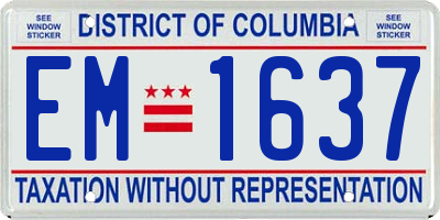 DC license plate EM1637