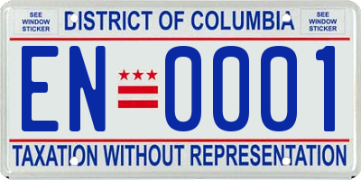 DC license plate EN0001
